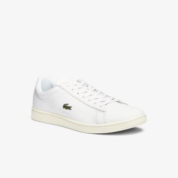 Lacoste Carnaby Evo Leather Accent Sneakers - Tenisky Pánské Bílé / Šedé | CZ-kVMDlQ